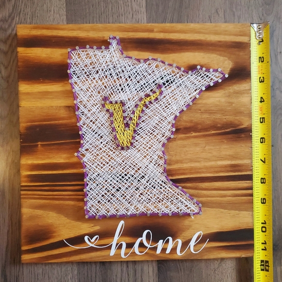 Hand Crafted | Wall Decor | Football Season Minnesotavikings String Art ...